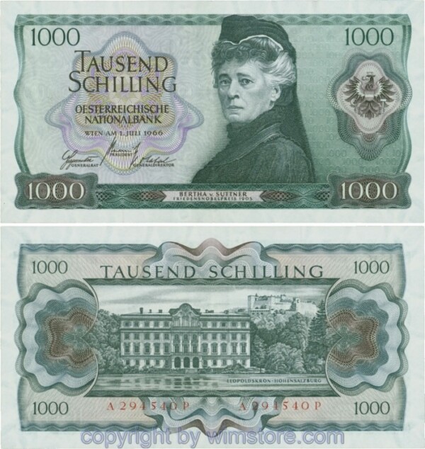 Österreich 2. Rep., ANK 279, 1000 Schilling 1966, Serie A-P; 3