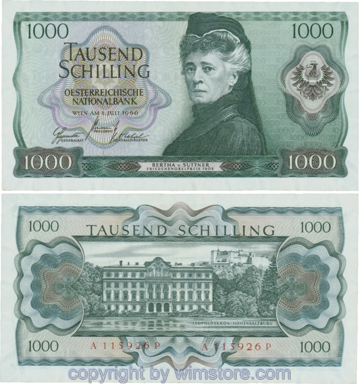 Österreich 2. Rep., ANK 279, 1000 Schilling 1966, Serie A-P; 3