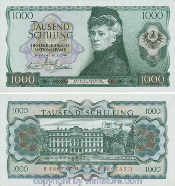 Österreich 2. Rep., ANK 279, 1000 Schilling 1966, Serie B-H; 3