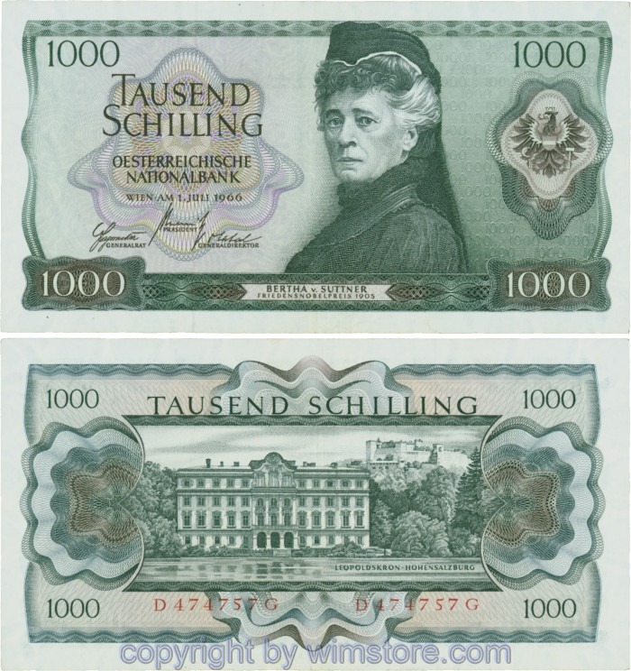 Österreich 2. Rep., ANK 279, 1000 Schilling 1966, Serie D-G; 3