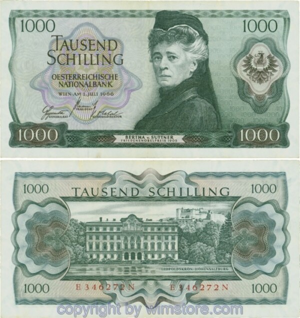 Österreich 2. Rep., ANK 279, 1000 Schilling 1966, Serie E-N; 3
