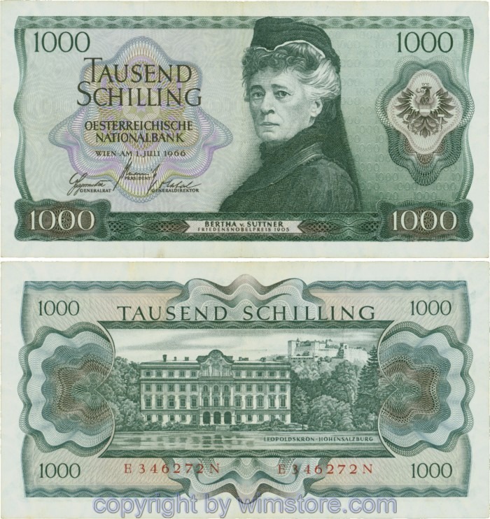 Österreich 2. Rep., ANK 279, 1000 Schilling 1966, Serie E-N; 3