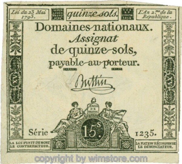 Frankreich, PA069b, 15 Sols 1793; 3