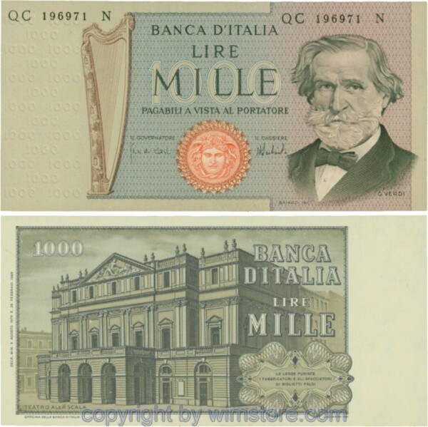 Italien, P101d, 1000 Lire, 1975-08-05, Serie QC-N; 2