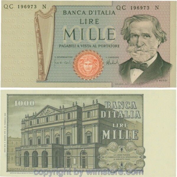 Italien, P101d, 1000 Lire, 1975-08-05, Serie QC-N; 2
