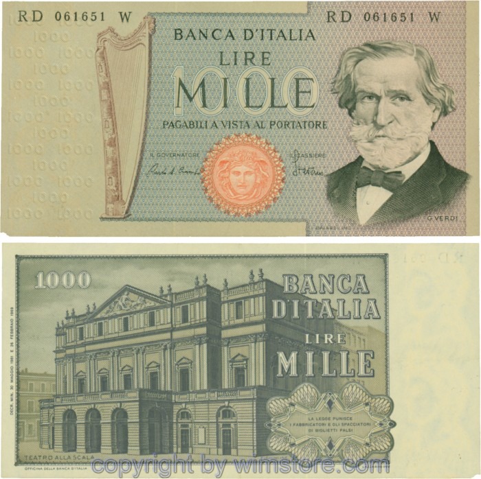 Italien, P101h, 1000 Lire, 1981-05-30, Serie RD-W; 1-
