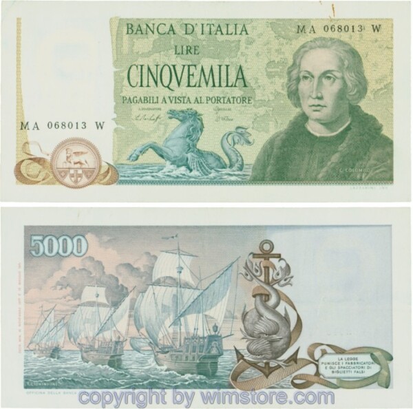 Italien, P102c, 5000 Lire, 1977-11-10, Serie MA-W; 4