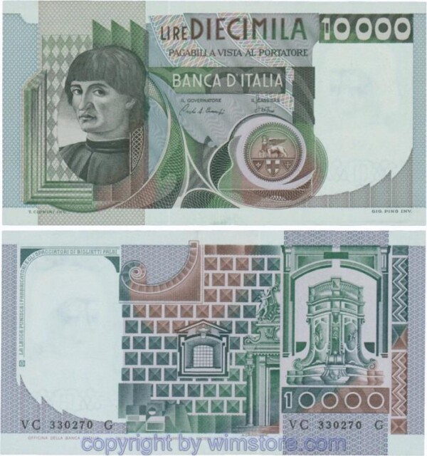 Italien, P106b, 10000 Lire, 1982-11-03, Serie VC-G; 3-4