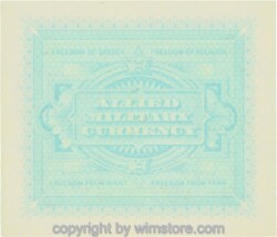 Italien-Militär, PM11a, 2 Lire 1943, Serie A-A, mit Code Letter; 1