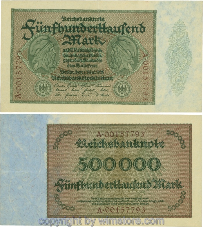 Deutschland, Inflation, R 087b, 500000 Mark, 01.05.1923