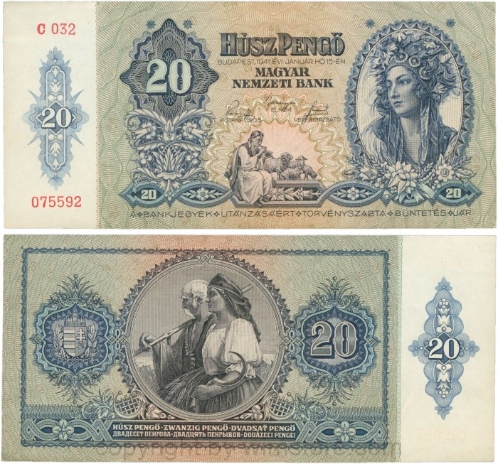 Ungarn, P 109, 20 Pengö, 15.01.1941
