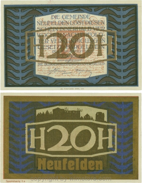 Neufelden, S0644IIa, 20 Heller, Spezialserie 1a; 2