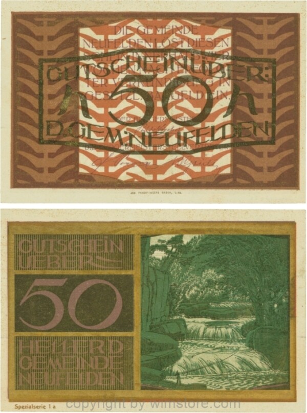 Neufelden, S0644IIa, 50 Heller, Spezialserie 1a; 1-