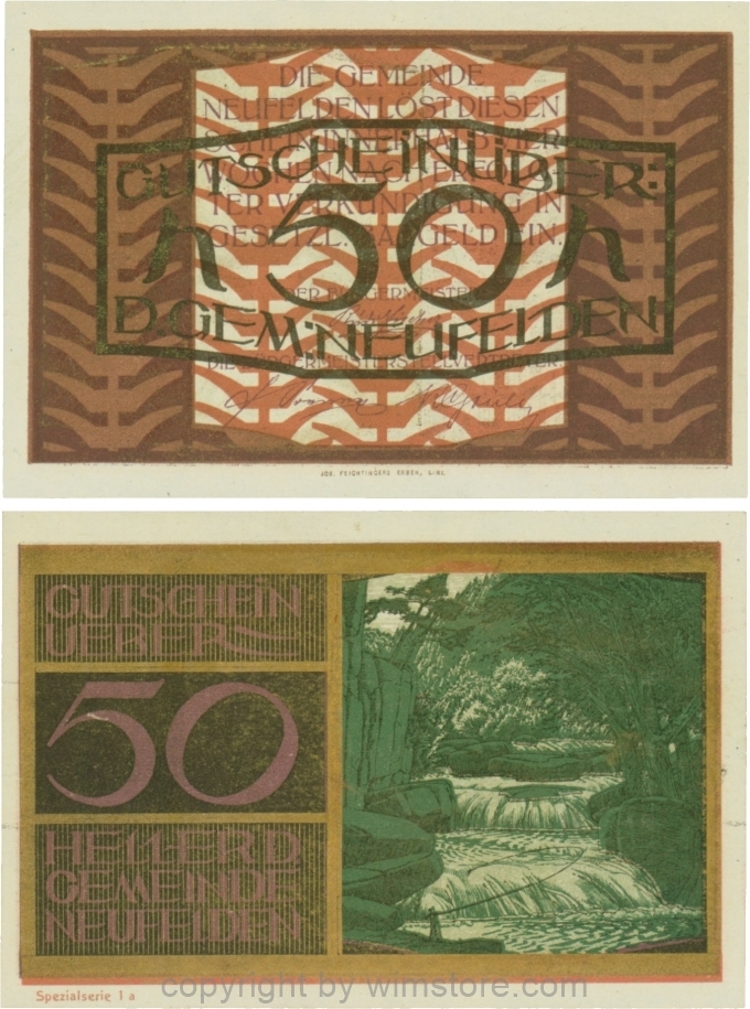 Neufelden, S0644IIa, 50 Heller, Spezialserie 1a; 1-