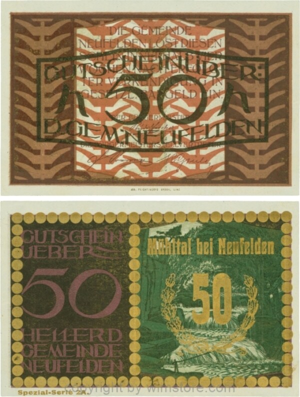 Neufelden, S0644IIc, 50 Heller, Spezialserie 2A; 1-