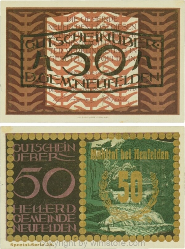 Neufelden, S0644IIc, 50 Heller, Spezialserie 2A; 2