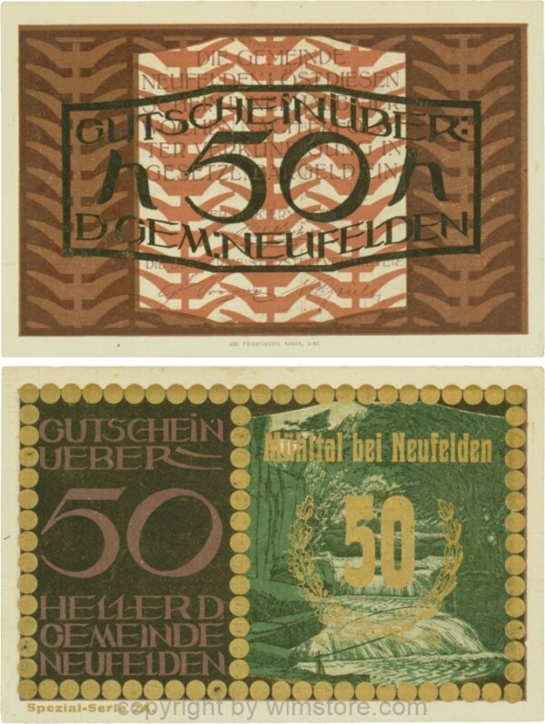 Neufelden, S0644IIc, 50 Heller, Spezialserie 2A; 2