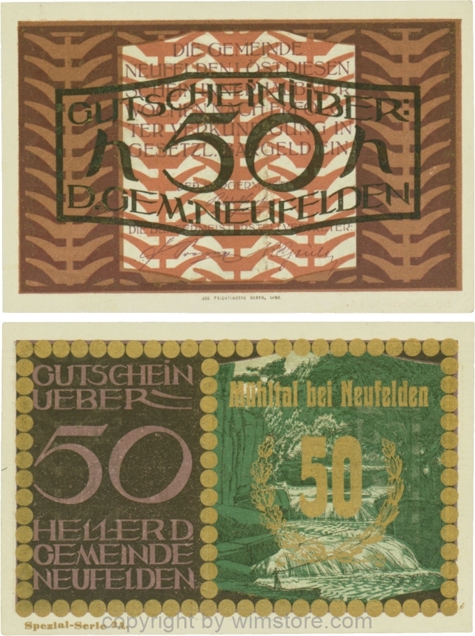 Neufelden, S0644IIc, 50 Heller, Spezialserie 2A; 2