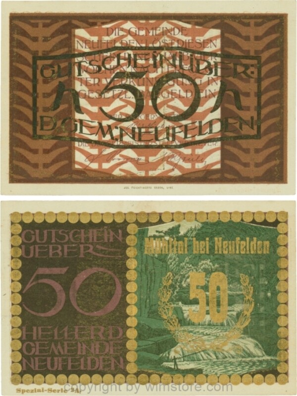 Neufelden, S0644IIc, 50 Heller, Spezialserie 2A; 2