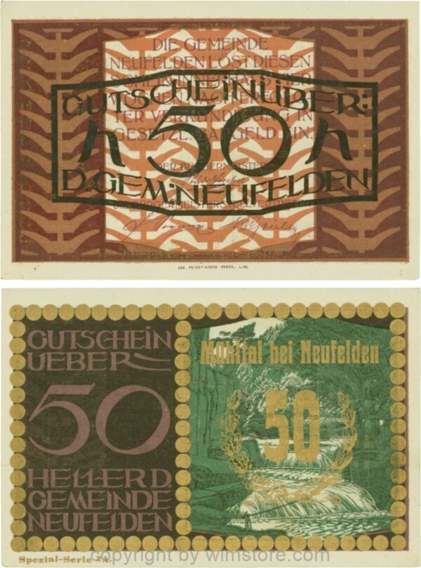 Neufelden, S0644IIc, 50 Heller, Spezialserie 2A; 2