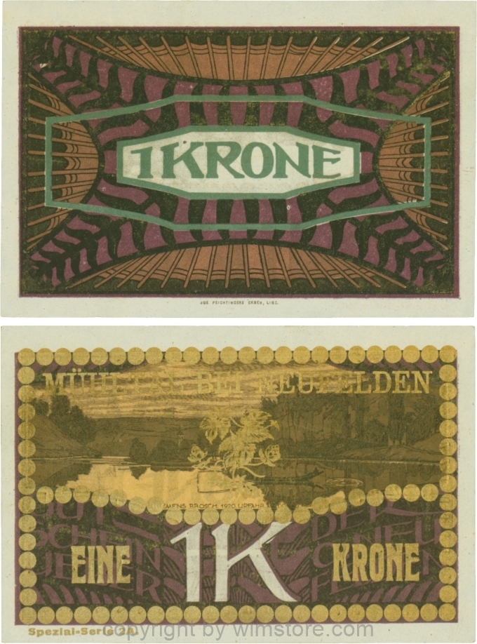 Neufelden, S0644IIc, 1 Krone, Spezialserie 2A; 1-