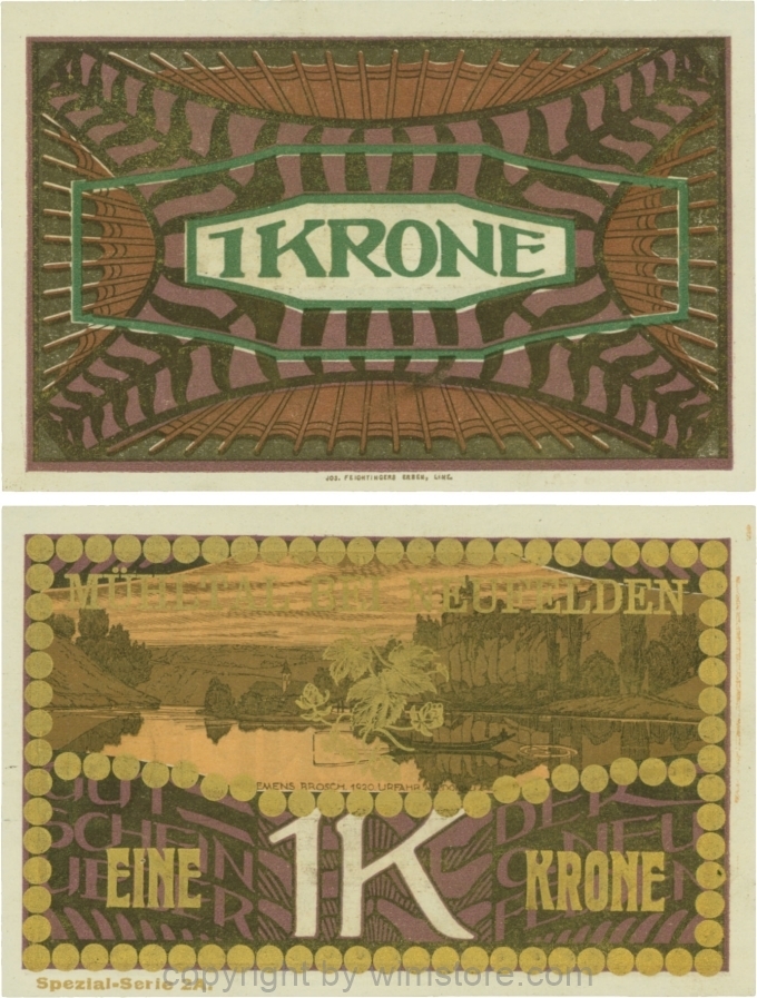 Neufelden, S0644IIc, 1 Krone, Spezialserie 2A; 1-