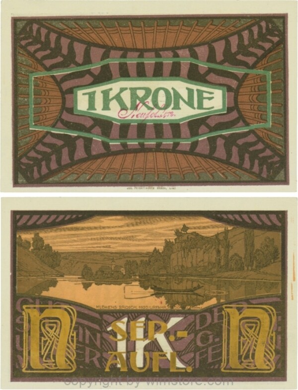 Neufelden, S0644IId, 1 Krone, Separat-Auflage, gold; 1-