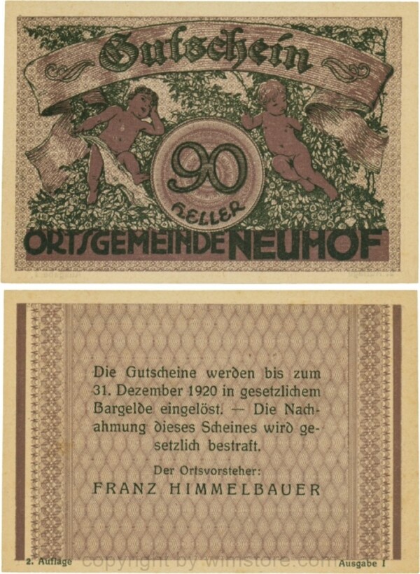 Neuhof, S0647IIa, 90 Heller, 2. Auflage, Ausgabe I; 1