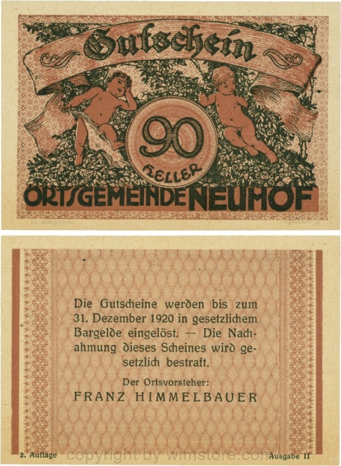 Neuhof, S0647IIb, 90 Heller, 2. Auflage, Ausgabe II; 1-