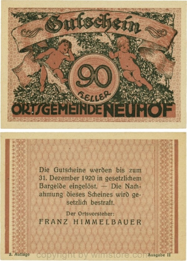 Neuhof, S0647IIb, 90 Heller, 2. Auflage, Ausgabe II; 2