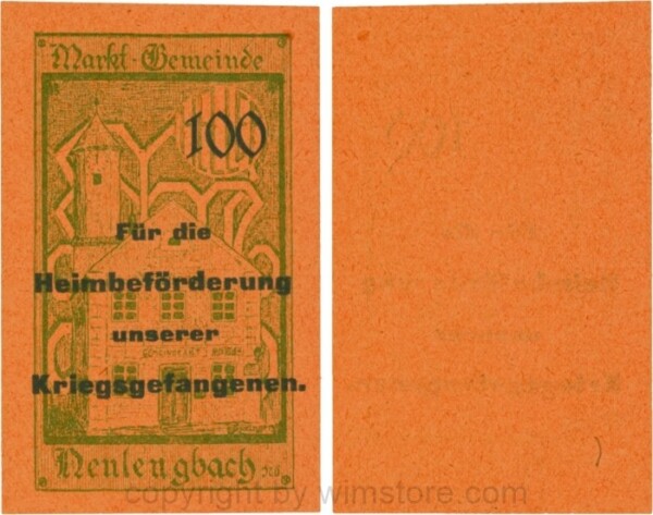 Neulengbach, P0659c, 100 Heller, "Für die Heimbeförderung unserer Kriegsgefangenen", kleiner Wert, selten!; 1