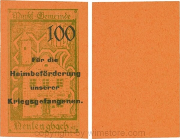 Neulengbach, G0659d, 100 Heller, "Für die Heimbeförderung unserer Kriegsgefangenen", großer Wert; 1