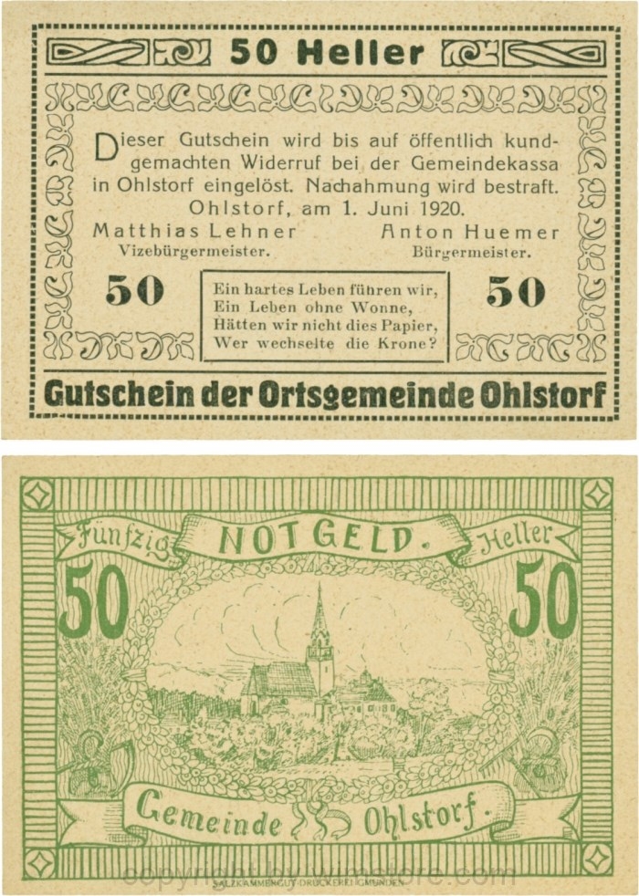 Ohlsdorf, G0708-03, 50 Heller, Schein 03; 1-