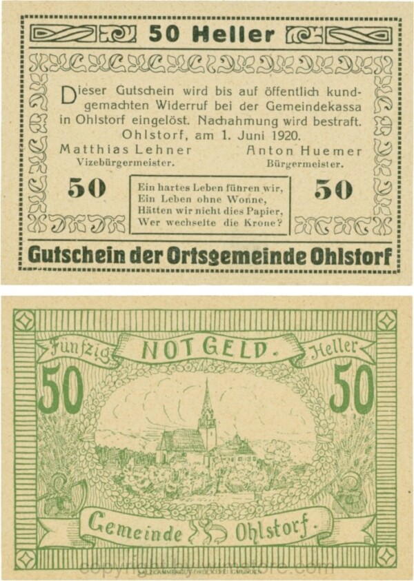 Ohlsdorf, G0708-03, 50 Heller, Schein 03; 1-