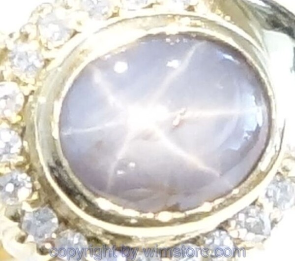 Goldring, Brillanten, unbek. Stein