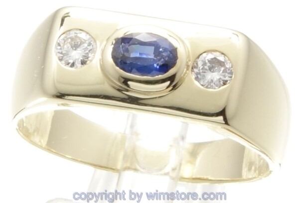 vsg10596 Goldring, Brillanten, Saphir