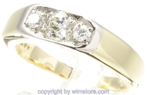 vsg10640 Goldring, Brillanten, Altschliffbrillant