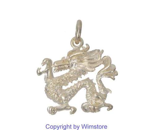 Silberanhänger, Drache, 925er Silber
