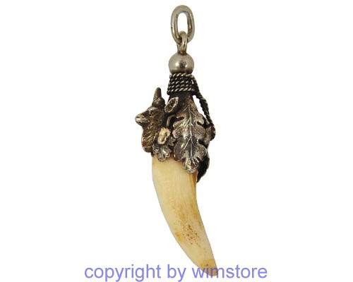 Silberanhänger, Trachtenschmuck, Kralle, 800er Silber
