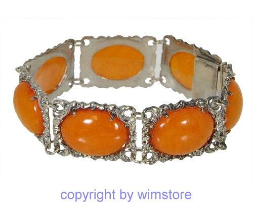 Silberarmband, Trachtenschmuck, Bernstein, 835er Silber