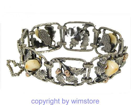Silberarmband, Trachtenschmuck, Grandeln, 835er Silber