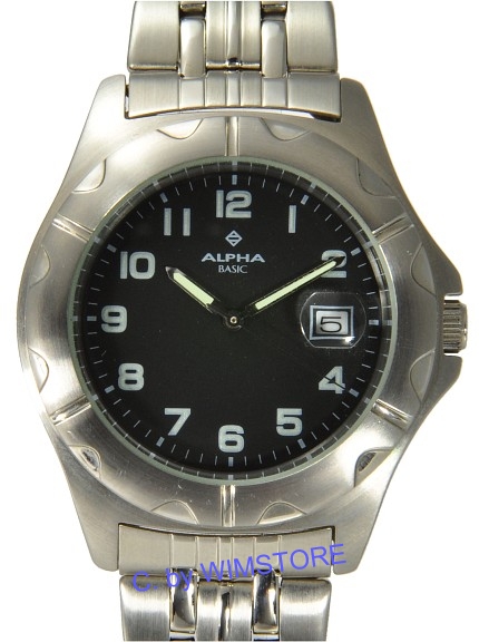 Alpha Basic  Herrenuhr mit Datum  Quarz