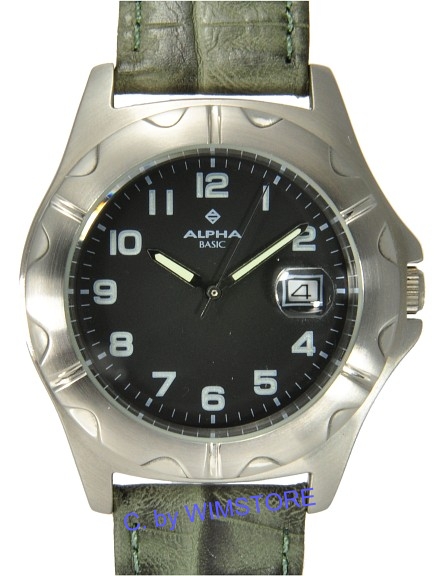 Alpha Basic  Herrenuhr mit Datum  Quarz